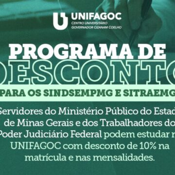 Saiba como estudar no UNIFAGOC por meio do programa de desconto para os SINDSEMPMG e SITRAEMG