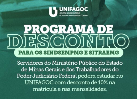 Saiba como estudar no UNIFAGOC por meio do programa de desconto para os SINDSEMPMG e SITRAEMG