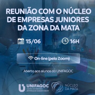 UNIFAGOC promove reunião entre alunos e Núcleo de Empresas Juniores da Zona da Mata na próxima semana