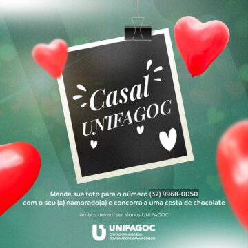 Casais UNIFAGOC: Promoção de Dia dos Namorados vai premiar alunos com cesta de chocolate
