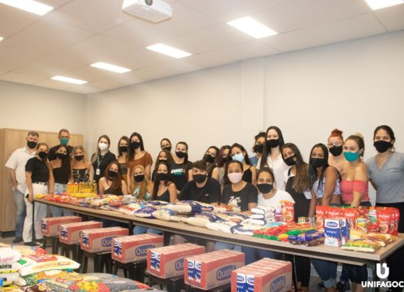 Alunos do curso de Nutrição do UNIFAGOC arrecadam mais de 300kg de alimentos em Rifa Solidária
