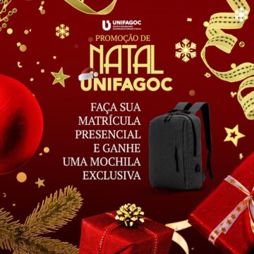 Promoção de Natal do UNIFAGOC garante até 35% de desconto na matrícula e mochila de brinde