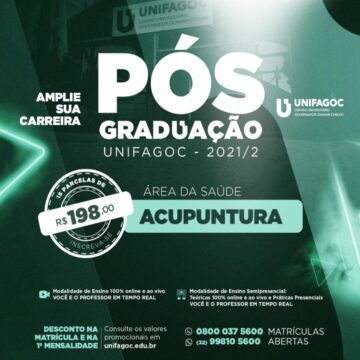 Conheça o curso de pós-graduação em Acupuntura do UNIFAGOC
