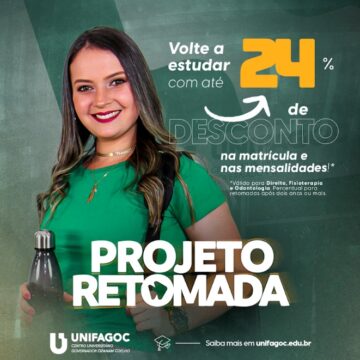 Projeto Retomada: UNIFAGOC oferece desconto para quem deseja voltar a estudar