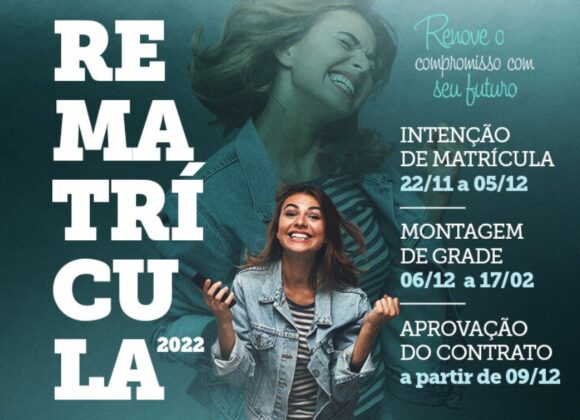 Processo de Rematrícula do UNIFAGOC para 2022 já está disponível no SIGA