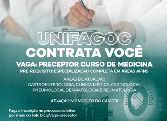 UNIFAGOC seleciona médicos para vaga de preceptores da Medicina