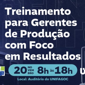 Ainda dá tempo de se inscrever no Treinamento para Gerentes de Produção