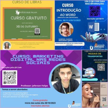 Pedagogia UNIFAGOC oferece cursos gratuitos a distância como parte da disciplina de EAD; saiba como participar