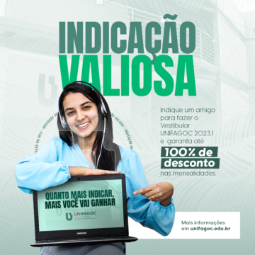 Indicação Valiosa: alunos do UNIFAGOC podem ganhar até 100% de desconto nas mensalidades