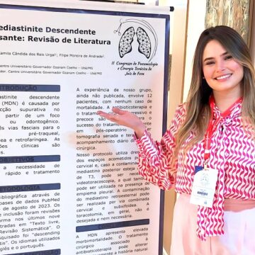 Aluna da Medicina UNIFAGOC tem trabalho premiado como o Melhor do Evento no Congresso de Pneumologia e Cirurgia Torácica