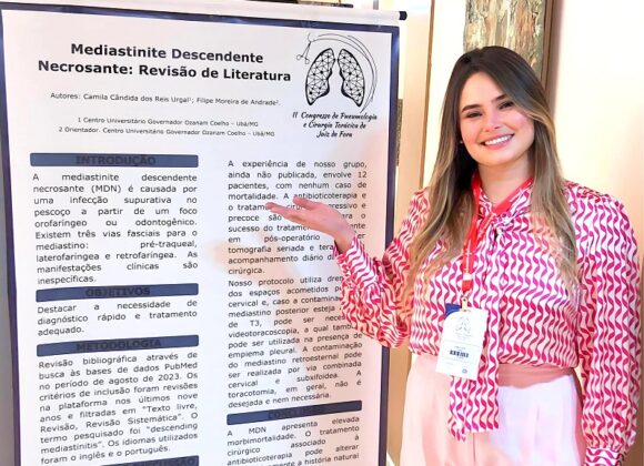 Aluna da Medicina UNIFAGOC tem trabalho premiado como o Melhor do Evento no Congresso de Pneumologia e Cirurgia Torácica