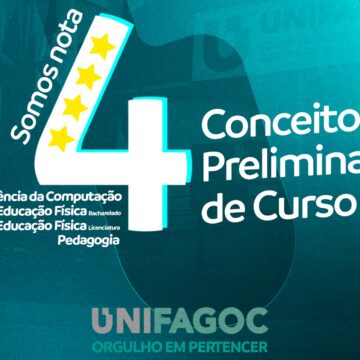 Ciência da Computação, Educação Física e Pedagogia UNIFAGOC recebem conceito 4 no CPC atribuído pelo MEC