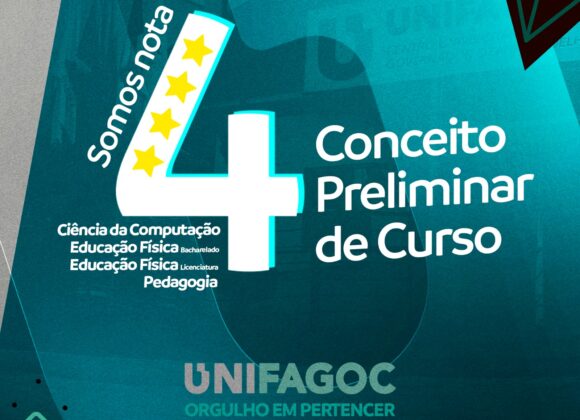 Ciência da Computação, Educação Física e Pedagogia UNIFAGOC recebem conceito 4 no CPC atribuído pelo MEC