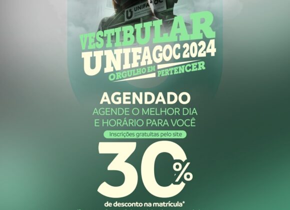 Transforme sua história em 2024: garanta sua matrícula no UNIFAGOC e ganhe 30% de desconto além de brindes exclusivos
