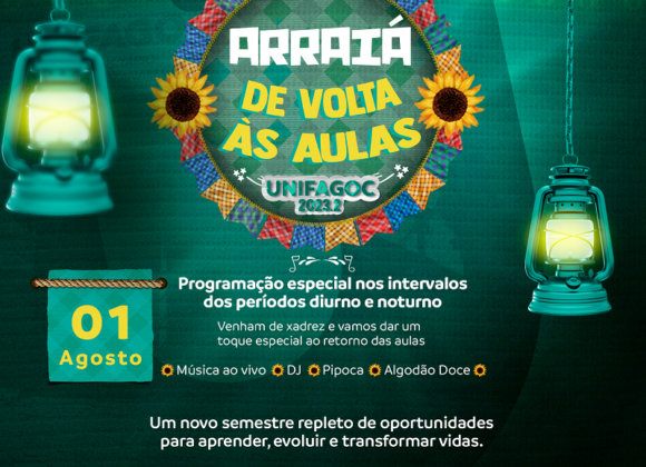 Volta às aulas UNIFAGOC: segundo semestre de 2023 tem início no dia 1º de agosto