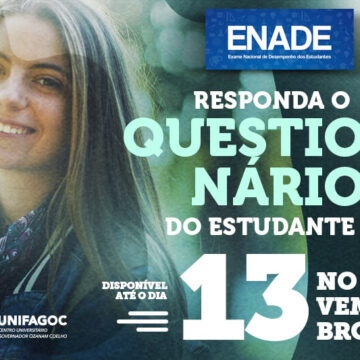 ENADE: alunos do UNIFAGOC que farão o exame têm até sábado (13) para preencher o Questionário do Estudante