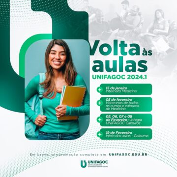 Volta às aulas UNIFAGOC 2024-1: confira o mapa das salas e a programação especial para dar o play neste 1º semestre