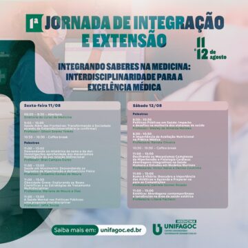 Curso de Medicina do UNIFAGOC promove a I Jornada de Integração e Extensão