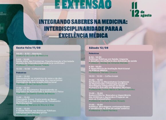 Curso de Medicina do UNIFAGOC promove a I Jornada de Integração e Extensão