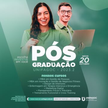 Pós-graduação 2023: UNIFAGOC divulga ganhadores do sorteio de bolsas de 50% para associados da ACIUBÁ