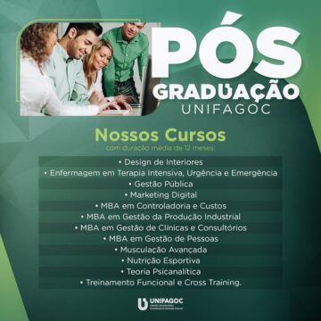 UNIFAGOC lança 12 cursos de pós-graduação no modelo híbrido em diferentes áreas