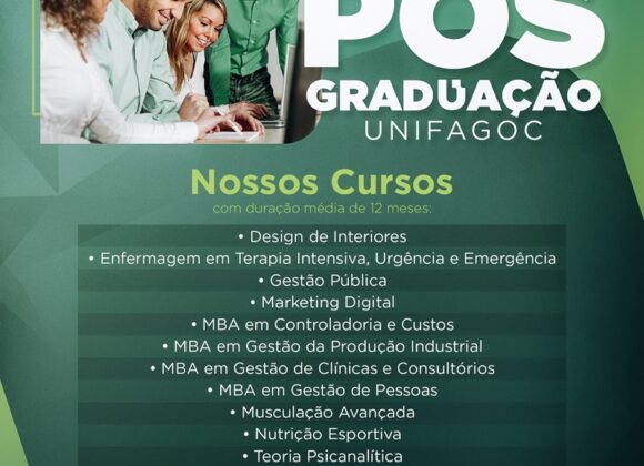 UNIFAGOC lança 12 cursos de pós-graduação no modelo híbrido em diferentes áreas