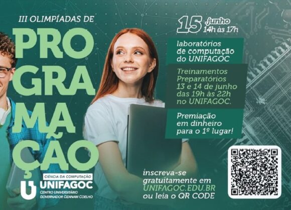 Olimpíadas de Programação 2024: UNIFAGOC divulga data do evento gratuito e com premiação em dinheiro