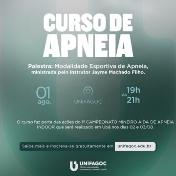 UNIFAGOC recebe curso de Apneia como preparação para Campeonato Mineiro