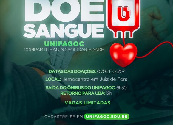 Compartilhando solidariedade: UNIFAGOC promove campanha de doação de sangue no Hemocentro de Juiz de Fora