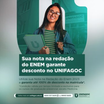 Enem 2023: saiba como utilizar sua nota e matricular-se com até 100% de desconto no UNIFAGOC