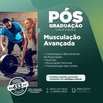 Pós-graduação UNIFAGOC 2024: saiba mais sobre o curso de Musculação Avançada