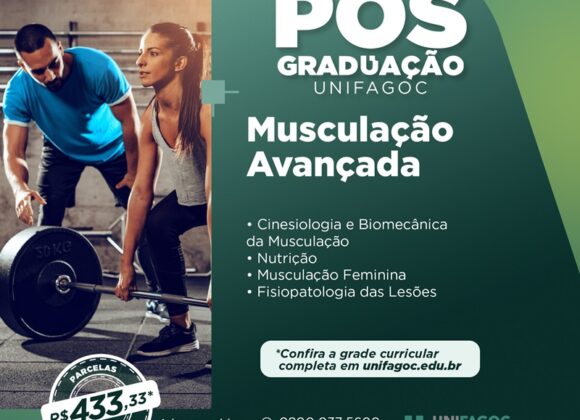 Pós-graduação UNIFAGOC 2024: saiba mais sobre o curso de Musculação Avançada