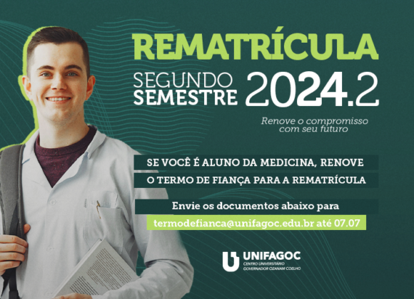 Rematrícula 2024.2: alunos da Medicina devem renovar documentos para Termo de Fiança