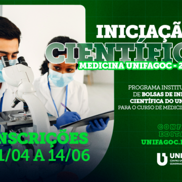 UNIFAGOC divulga edital para seleção de bolsas do Programa de Iniciação Científica de Medicina 2024-2