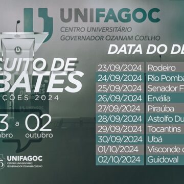 UNIFAGOC promove 2ª edição do Circuito de Debates Eleitorais com candidatos às Prefeituras de Ubá e região