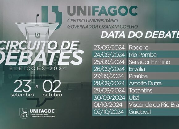 UNIFAGOC promove 2ª edição do Circuito de Debates Eleitorais com candidatos às Prefeituras de Ubá e região