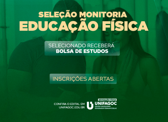 Educação Física UNIFAGOC divulga edital do Programa de Monitoria 2024-2