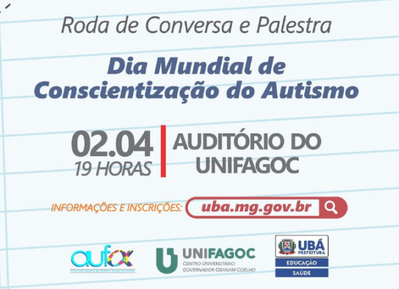 UNIFAGOC apoia evento pelo Dia de Conscientização do Autismo da prefeitura de Ubá