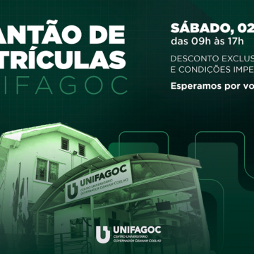 UNIFAGOC realiza Plantão de Matrículas com descontos exclusivos neste sábado (2)