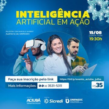 ACIUBÁ promove palestra sobre Inteligência Artificial com o pró-reitor de Ensino e Desenvolvimento Institucional do UNIFAGOC Marcelo Daibert