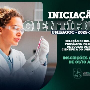 Iniciação Científica 2025-1 UNIFAGOC: programa abre inscrições para seleção de bolsas de 01/10 a 01/12