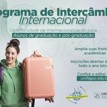 UNIFAGOC oferece bolsas de incentivo à internacionalização para alunos de graduação e pós-graduação; saiba como participar