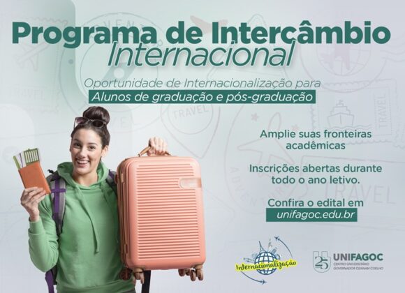 UNIFAGOC oferece bolsas de incentivo à internacionalização para alunos de graduação e pós-graduação; saiba como participar