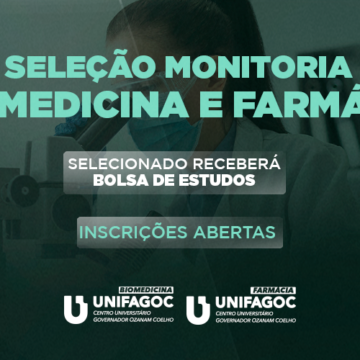 Biomedicina e Farmácia UNIFAGOC divulgam edital do Programa de Monitoria 2024-2