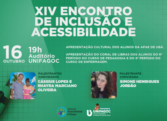 XIV Encontro sobre Inclusão e Acessibilidade do UNIFAGOC acontece no dia 16/10