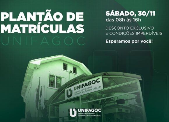 UNIFAGOC realiza Plantão de Matrículas neste sábado (30)