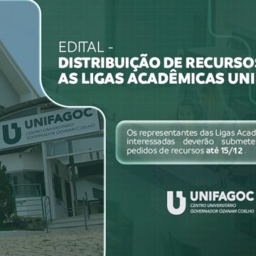 UNIFAGOC divulga edital para distribuição de recursos para as Ligas Acadêmicas 2024/2025