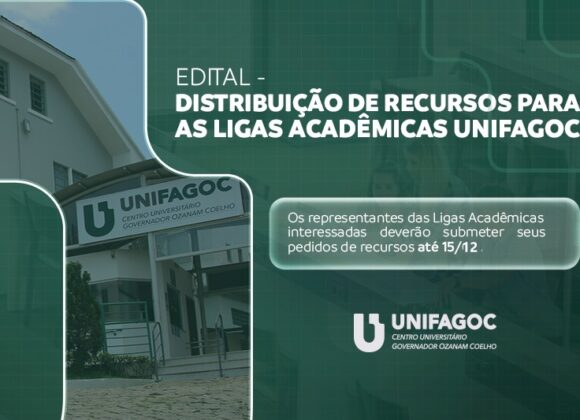 UNIFAGOC divulga edital para distribuição de recursos para as Ligas Acadêmicas 2024/2025