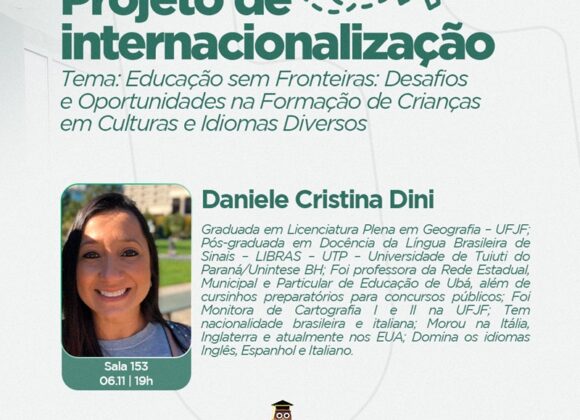 Internacionalização: Pedagogia UNIFAGOC realiza palestra sobre formação de crianças em culturas e idiomas diversos