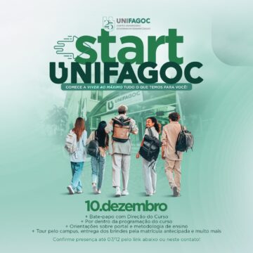 Start UNIFAGOC acontece na próxima terça-feira (10) com programação especial para calouros e candidatos